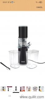 Unused borosil cold press juicer at just 2500,