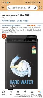 Brand new Whirlpool 7kg top load fully automatic washing machine for sale 