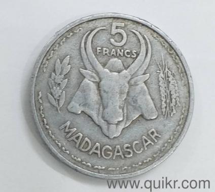1953 Madagascar Franc coin 