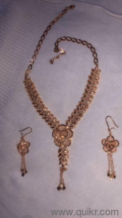 necklace with earrings and bangles