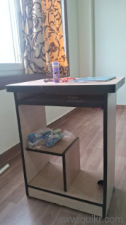 wooden brown colour computer table  