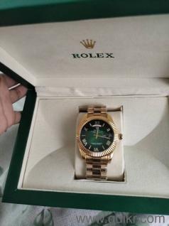 rolex Oyster green watch 
