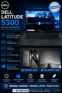 Dell Latitude 5300 | Core i5 8th Gen | 8GB RAM | 512GB SSD | Excellent Condition