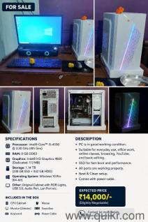 Complete Desktop PC i5 4th Gen | 8GB RAM | SSD + 1TB HDD | Monitor