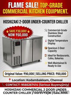 Hoshizaki Commercial 2 Door Under Counter Chiller | Worth 90K | Sale 60K