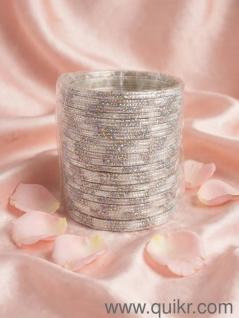 Silver Glitter bangles 24 Pcs - Size 2.6 - Brand New Box Pack - 170 Only