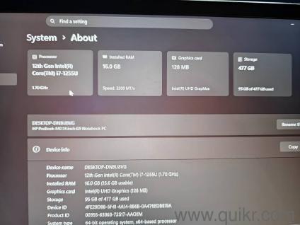 probook 440 g9 12th generation i7 processor 16gb ram 500gb ssd