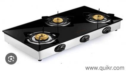 Brand New Butterfly 3 Burner Glass Top Gas Stove  New Unopened Box