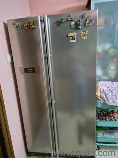 refrigerator working condition  stainless steel brush finish 