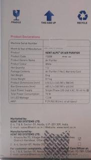KENT Alps+ Air Purifier  Brand New, Sealed Box