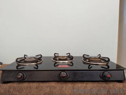 Prestige Glass Top 3 Burner Gas Stove in perfect working Condition 