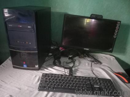 Desktop with music system