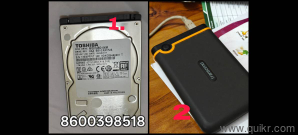 Toshiba 1TB 2.5 SATA 5400RPM Internal HDD & Transcend StoreJet 500GB