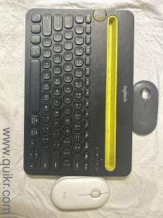 Logitech K480 Keyboard & Pebble M350 Wireless Setup (Like New)