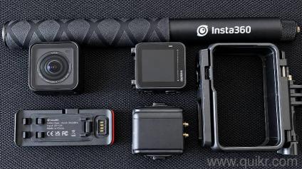 Insta 360 One R Twin Edition, comes with 360 degree lens and wide angle lense. 