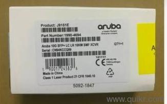 aruba 10g sfp+ LC LR 10km smf xcvr. 5 quantity 6000 each.